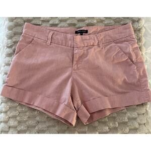 Dear John Womens Shorts Pink Herringbone Dressy Trouser Chino Preppy Size 31